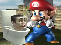image Super Spy Mario VS Skibidi Toilet